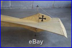 Vintage Antique WWI German Etrich Taube Monoplane Huge 79 Wingspan Model Plane