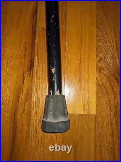 Vintage Antique Walking Stick Cane German Alpacca Silver Art Deco Crook Handle