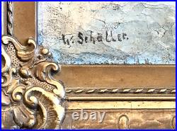 Vintage Antique Willy Schaller (German, b. 1889) Painting Oil/Canvas Framed Old
