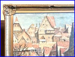 Vintage Antique Willy Schaller (German, b. 1889) Painting Oil/Canvas Framed Old