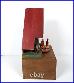 Vintage Antique Wooden German Nativity Mary Joseph Jesus Manger Music Box Vintage Antique Wooden German Nativity Mary Joseph Jesus Manger Music Box