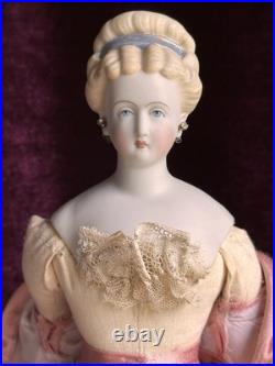 Vintage Artist 16 Reproduction of Antique German Parian Doll Pierced Ears Vintage Artist 16 Reproduction of Antique German Parian Doll Pierced Ears