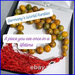 Vintage Baltic German Amber antique rosary Multicolor natural 147 Grams rare
