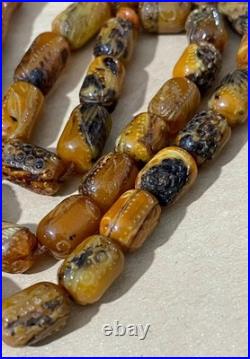 Vintage Baltic amber old German antique rosary 24 G With beautiful engravings