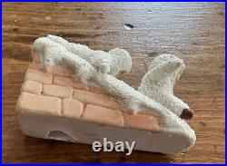 Vintage Bisque German Snow Babies Sliding Down Chimney
