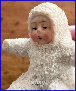 Vintage Bisque German Snow Babies Sliding Down Chimney