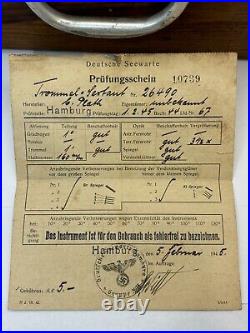 Vintage C. Plath Hamburg Marine Sextant German World War 2 with Paperwork CV JD Vintage C. Plath Hamburg Marine Sextant German World War 2 with Paperwork CV JD