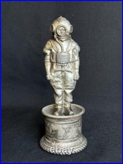 Vintage Deep Sea Diver Table Lighter German Draeger Figure Very Rare Antique