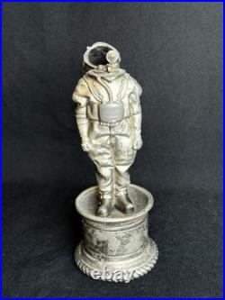 Vintage Deep Sea Diver Table Lighter German Draeger Figure Very Rare Antique