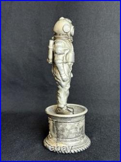 Vintage Deep Sea Diver Table Lighter German Draeger Figure Very Rare Antique