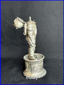 Vintage Deep Sea Diver Table Lighter German Draeger Figure Very Rare Antique