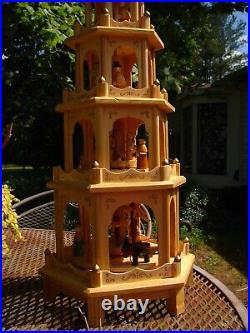 Vintage GERMAN FIVE TIER NATIVITY PYRAMID w 41 Figures 7 Levels Just Spectacular
