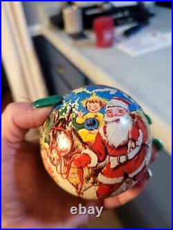 Vintage German 1950's Paper Mache Christmas Ornament Candy Holder Lot Of 12 Rare