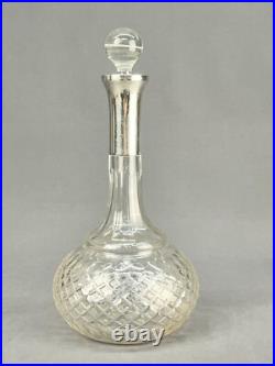 Vintage German 800 Silver & Cut Glass 11 3/4 Decanter by Max Fröhlich Vintage German 800 Silver & Cut Glass 11 3/4 Decanter by Max Fröhlich