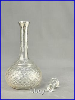 Vintage German 800 Silver & Cut Glass 11 3/4 Decanter by Max Fröhlich Vintage German 800 Silver & Cut Glass 11 3/4 Decanter by Max Fröhlich