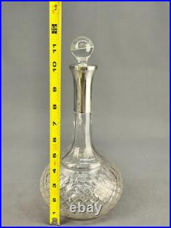 Vintage German 800 Silver & Cut Glass 11 3/4 Decanter by Max Fröhlich Vintage German 800 Silver & Cut Glass 11 3/4 Decanter by Max Fröhlich