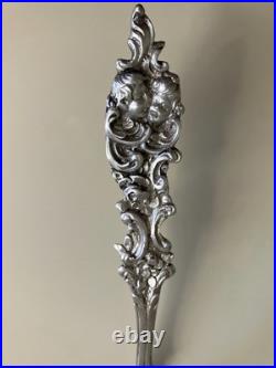 Vintage German 800 Silver Repousse Desert Pastry Server Cherubs & Openwork