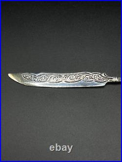 Vintage German 835 Silver Hildesheim Rose Cake Forks & Butter Knife Set, 3-Piece Vintage German 835 Silver Hildesheim Rose Cake Forks & Butter Knife Set, 3-Piece