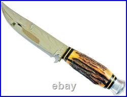 Vintage German 9 Bowie Knife ENCO Solingen Germany Antique Stag Handle KNIVES