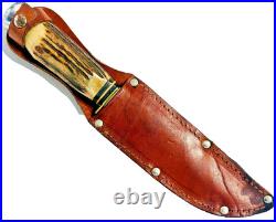 Vintage German 9 Bowie Knife ENCO Solingen Germany Antique Stag Handle KNIVES