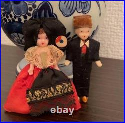 Vintage German Antique Doll Pair, Post-War, 5cm, Silicone, DDR Collectible