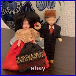 Vintage German Antique Doll Pair, Post-War, 5cm, Silicone, DDR Collectible