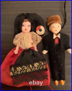 Vintage German Antique Doll Pair, Post-War, 5cm, Silicone, DDR Collectible