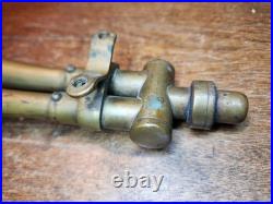 Vintage German Brass Dual Trumpet Horn Squeeze Bulb SIGNAL Horn 824 Antique
