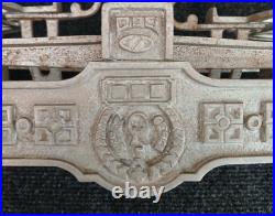 Vintage German Cast Iron Roberval Balance Scale with 2 Brass Plated Pans/Trays