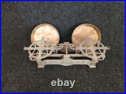 Vintage German Cast Iron Roberval Balance Scale with 2 Brass Plated Pans/Trays