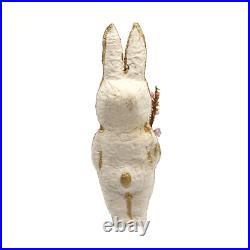 Vintage German Folk Art Painted Paper Christmas Ornament Bunny Child withBow Rare Vintage German Folk Art Painted Paper Christmas Ornament Bunny Child withBow Rare