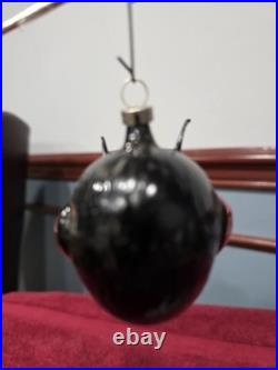 Vintage German Glass Krampus with Annealed Horns Christmas Ornament