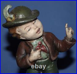 Vintage German Hand Made Metal Boy Statuette