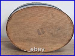 Vintage German Hand Painted Bentwood Brides Box Oval Folk Art Brautschachtel