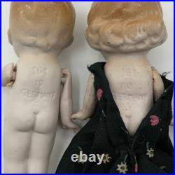 Vintage German Hertwig 161 & Japan All Bisque Doll Lot 11 Jointed Dolls With Arms