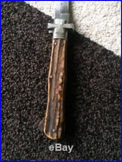 Vintage German Knife J. S. Holler & Co. PRE 1903 Antique Cross Guard Stag Knife