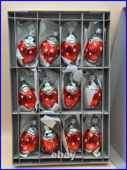 Vintage German Mercury Glass Ladybug? Ornaments