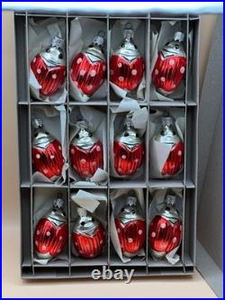 Vintage German Mercury Glass Ladybug? Ornaments