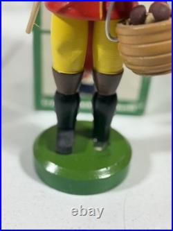Vintage German Mushroom Hunter Nutcracker New in Box-Missing One Foot