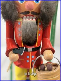 Vintage German Mushroom Hunter Nutcracker New in Box-Missing One Foot Vintage German Mushroom Hunter Nutcracker New in Box-Missing One Foot