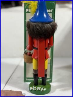 Vintage German Mushroom Hunter Nutcracker New in Box-Missing One Foot