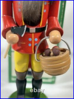 Vintage German Mushroom Hunter Nutcracker New in Box-Missing One Foot Vintage German Mushroom Hunter Nutcracker New in Box-Missing One Foot