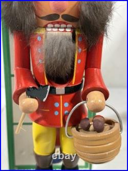 Vintage German Mushroom Hunter Nutcracker New in Box-Missing One Foot