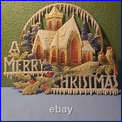 Vintage German Pressed Paper Board Christmas Decor RARE Vtg condition 1920
