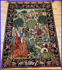 Vintage German Silk Tapestry