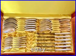 Vintage German Silver Cutlery Set for 6 B. S. 90 Besteck Silber 24 Pieces Vintage German Silver Cutlery Set for 6 B. S. 90 Besteck Silber 24 Pieces