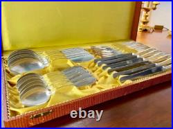 Vintage German Silver Cutlery Set for 6 B. S. 90 Besteck Silber 24 Pieces Vintage German Silver Cutlery Set for 6 B. S. 90 Besteck Silber 24 Pieces