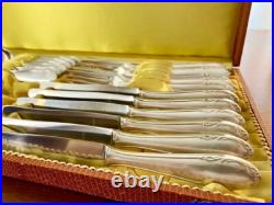 Vintage German Silver Cutlery Set for 6 B. S. 90 Besteck Silber 24 Pieces Vintage German Silver Cutlery Set for 6 B. S. 90 Besteck Silber 24 Pieces