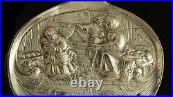 Vintage German Silver Dutch Style Openwork Genre Scene Serving Spoon 10 Vintage German Silver Dutch Style Openwork Genre Scene Serving Spoon 10