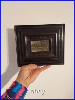 Vintage German Small Oil Painting Antique Framed By K. MAYERHOFER Vintage German Small Oil Painting Antique Framed By K. MAYERHOFER